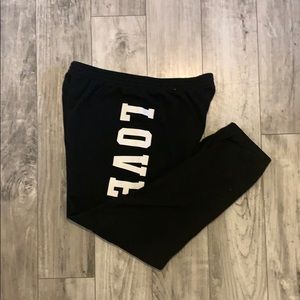 Pink Victoria’s Secret skinny joggers